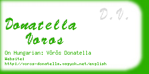 donatella voros business card